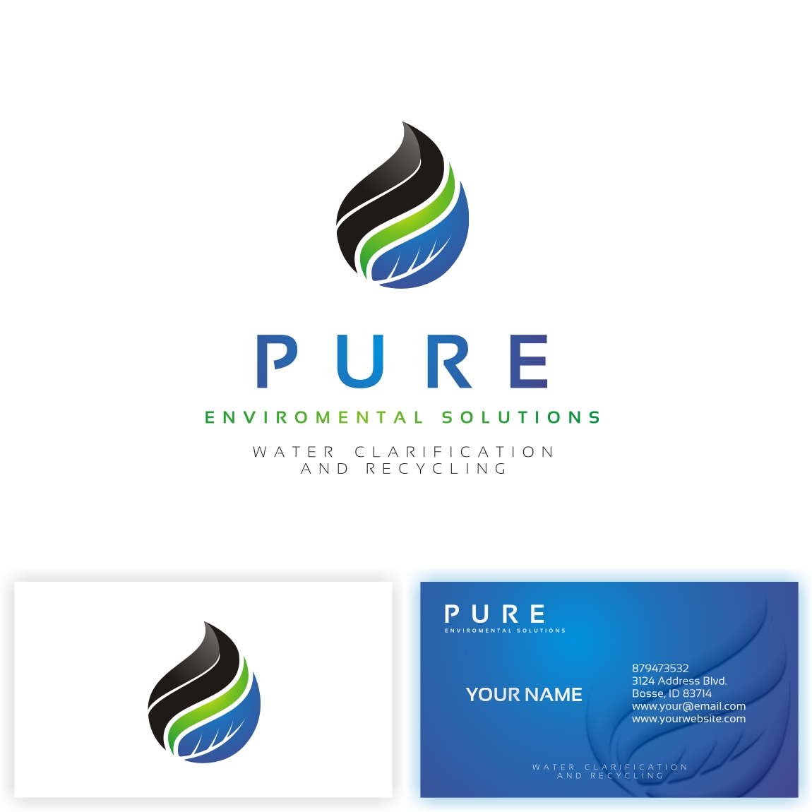 Logo Design by derho for PURE Enviromental Solutions | Design #12378412