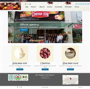 Chestnutking.com, vietnam local business need a webpage design | Web Design by Adylhere