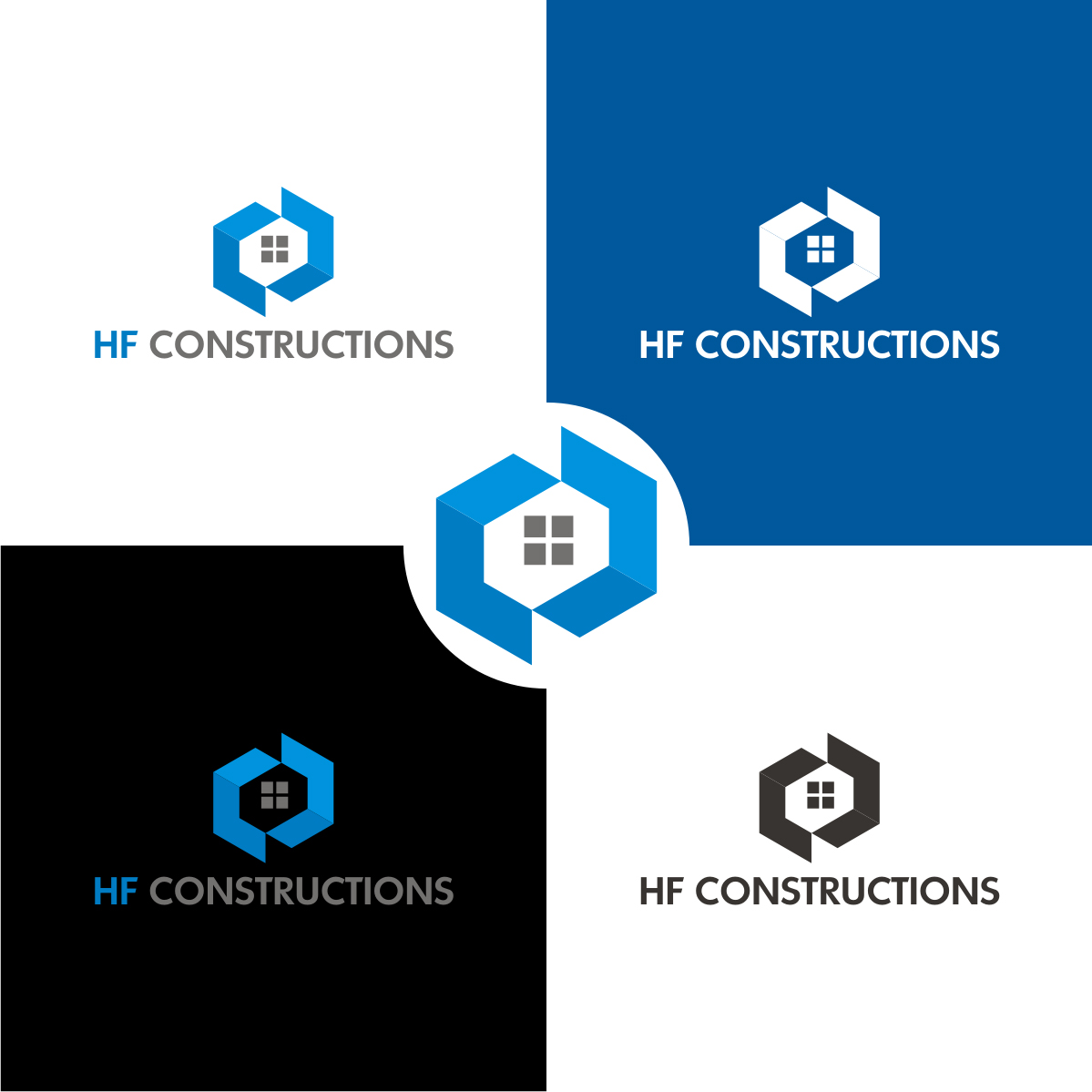 Logo Design by graphicssquare for HF Constructions | Design #12331196