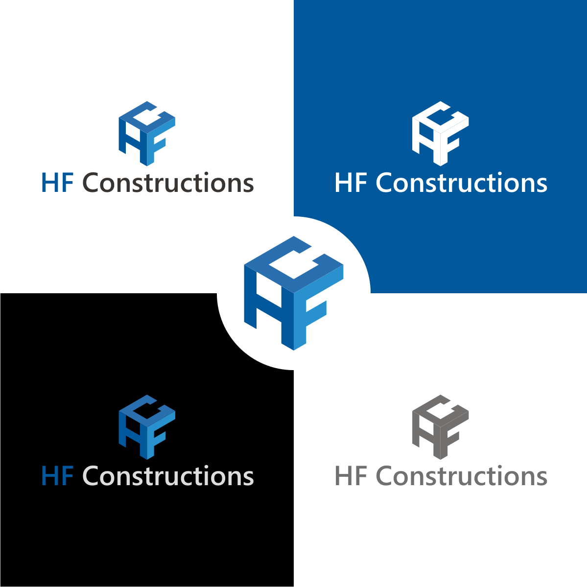 Logo Design by graphicssquare for HF Constructions | Design #12331200