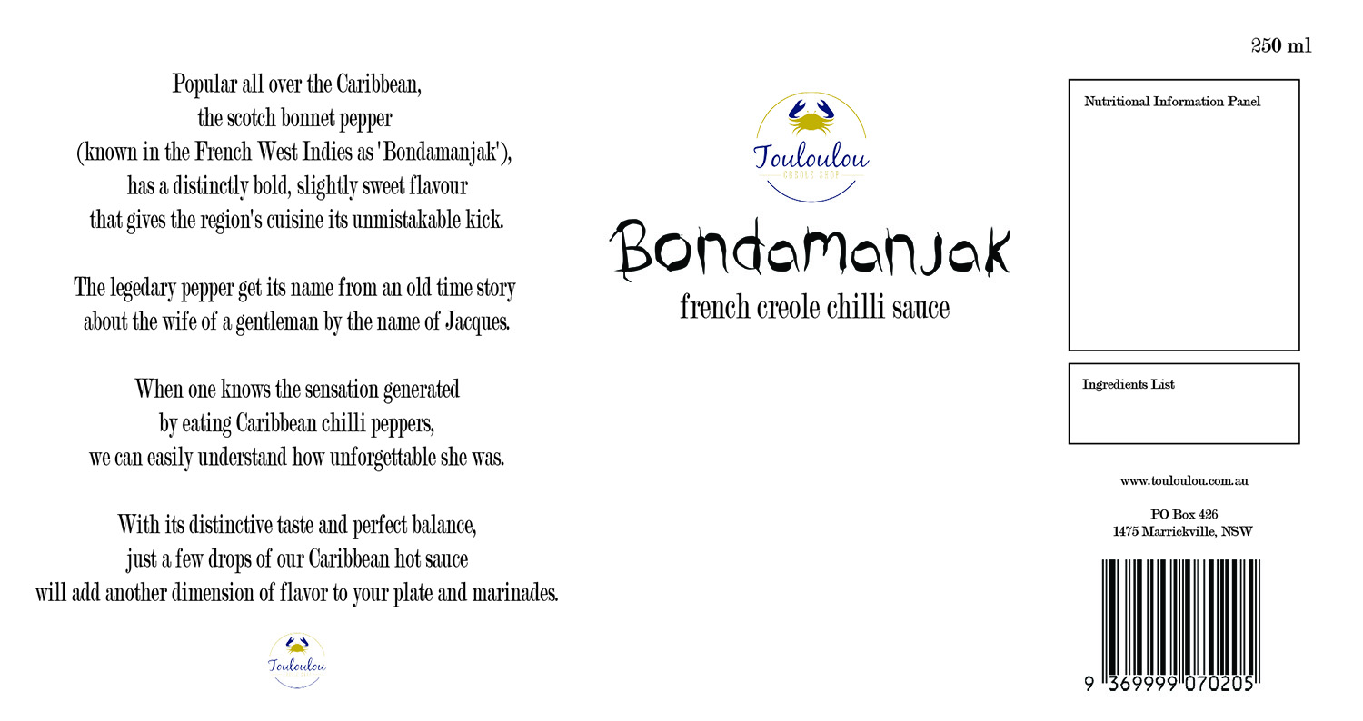 Label Design by daymj2 for Touloulou creole shop | Design #12478225