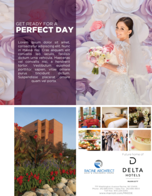 Wedding flyer and rack card for Hotel in Wisconsin | Diseño de Flyer por JCR