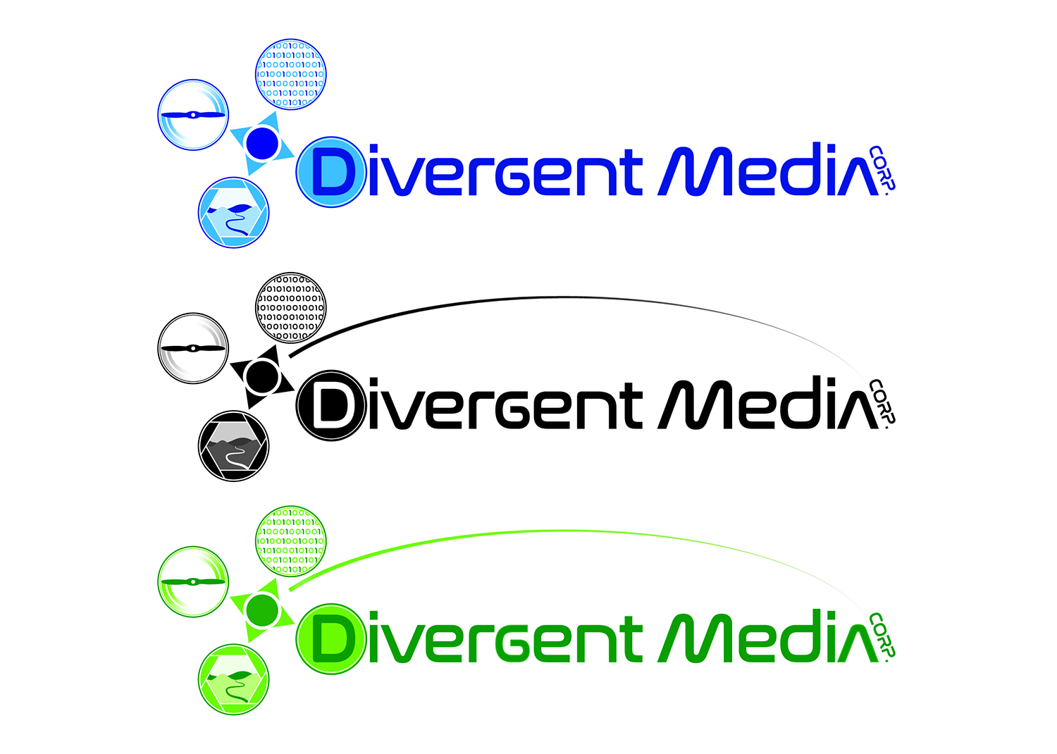 Logo Design by yarbodesign for Divergent Media Corp. | Design #12483769