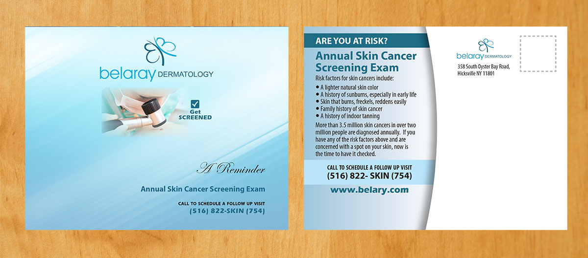 Postcard Design by Venus L. Penaflor for Belaray Dermatology | Design #12352958