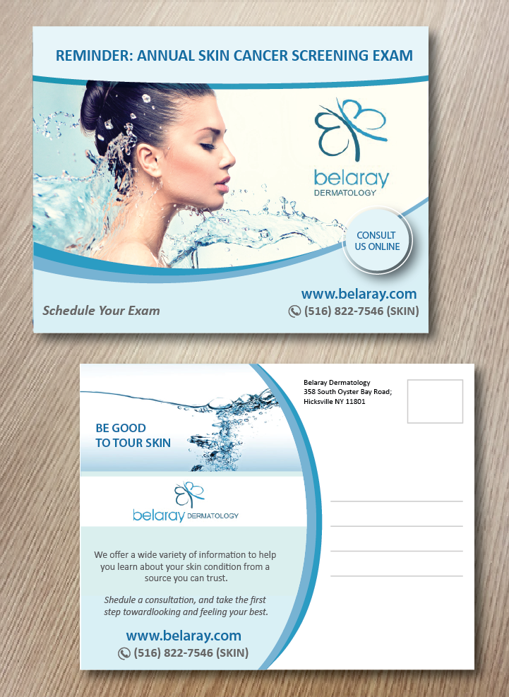 Postcard Design by alex989 for Belaray Dermatology | Design #12344295