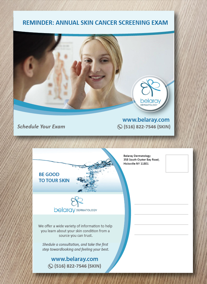 Diseño de Postal por alex989 para Belaray Dermatology | Diseño #12344405