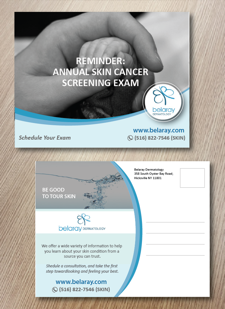 Postcard Design by alex989 for Belaray Dermatology | Design #12350457