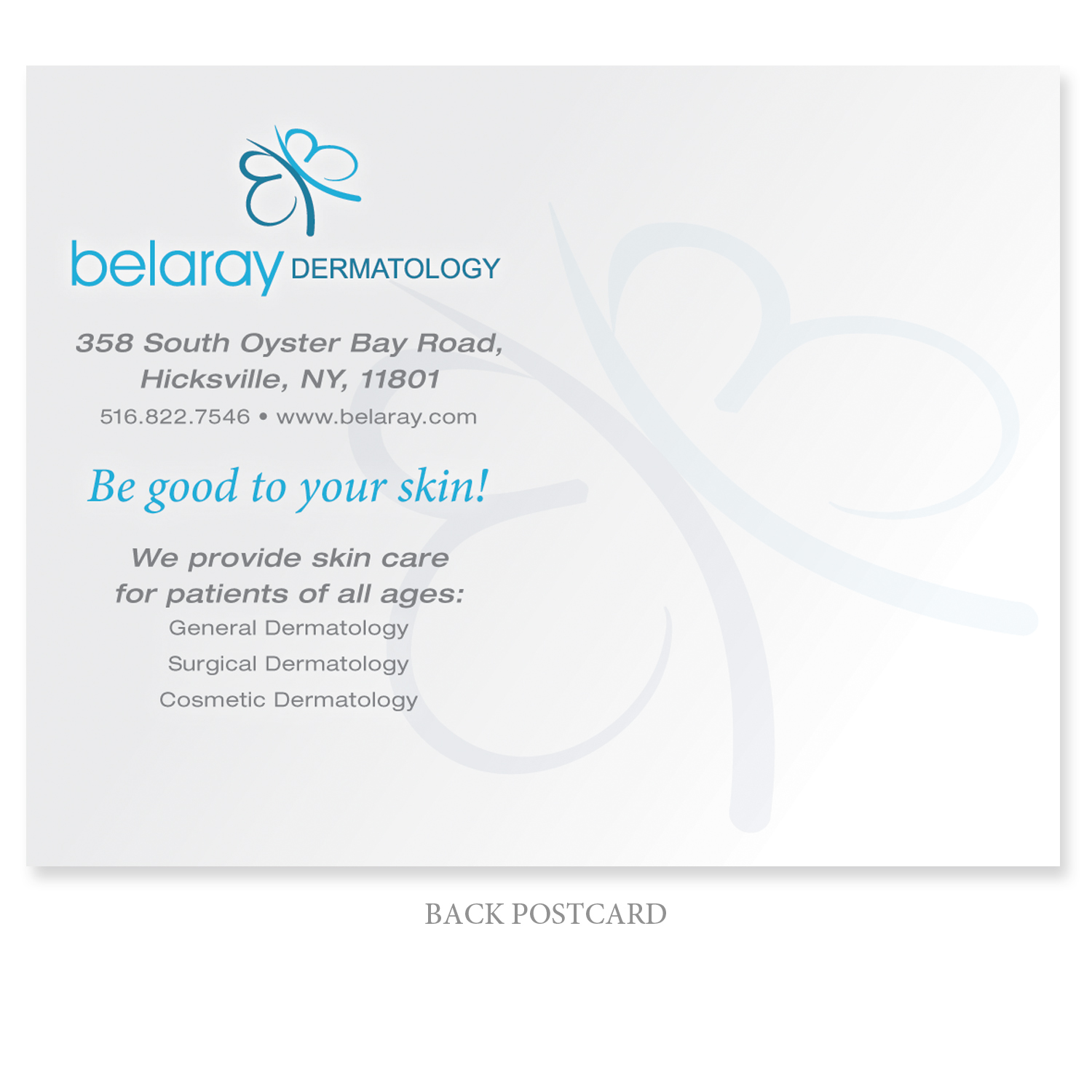 Postkarten-Design von LTC design für Belaray Dermatology | Design #12415959
