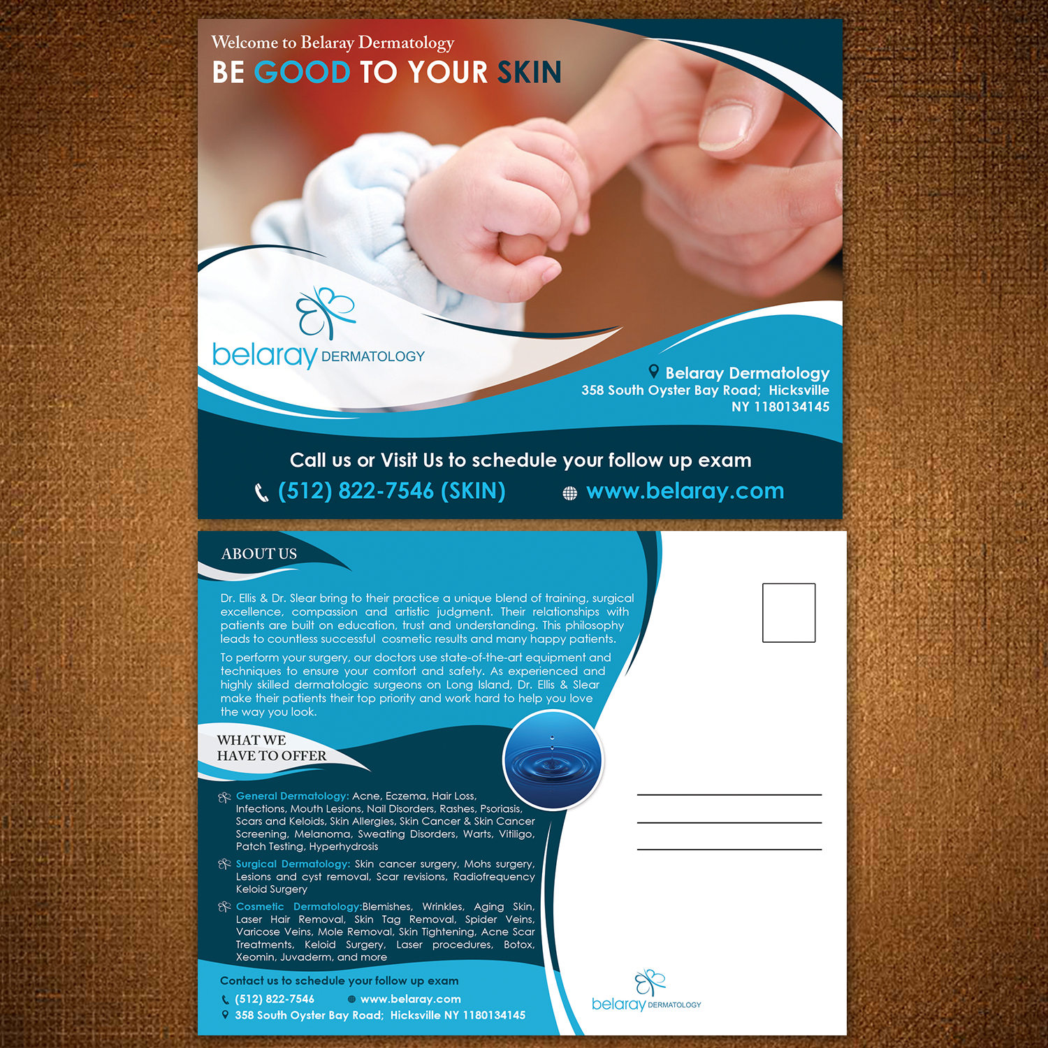 Diseño de Postal por aspiremedia para Belaray Dermatology | Diseño #12374787