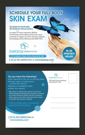 Diseño de Postal por rkailas para Belaray Dermatology | Diseño: #12441827