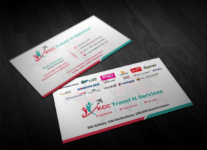Business Card Design by Pointless Pixels India for KGC TRAVEL N SERVICES | Design: #12348974