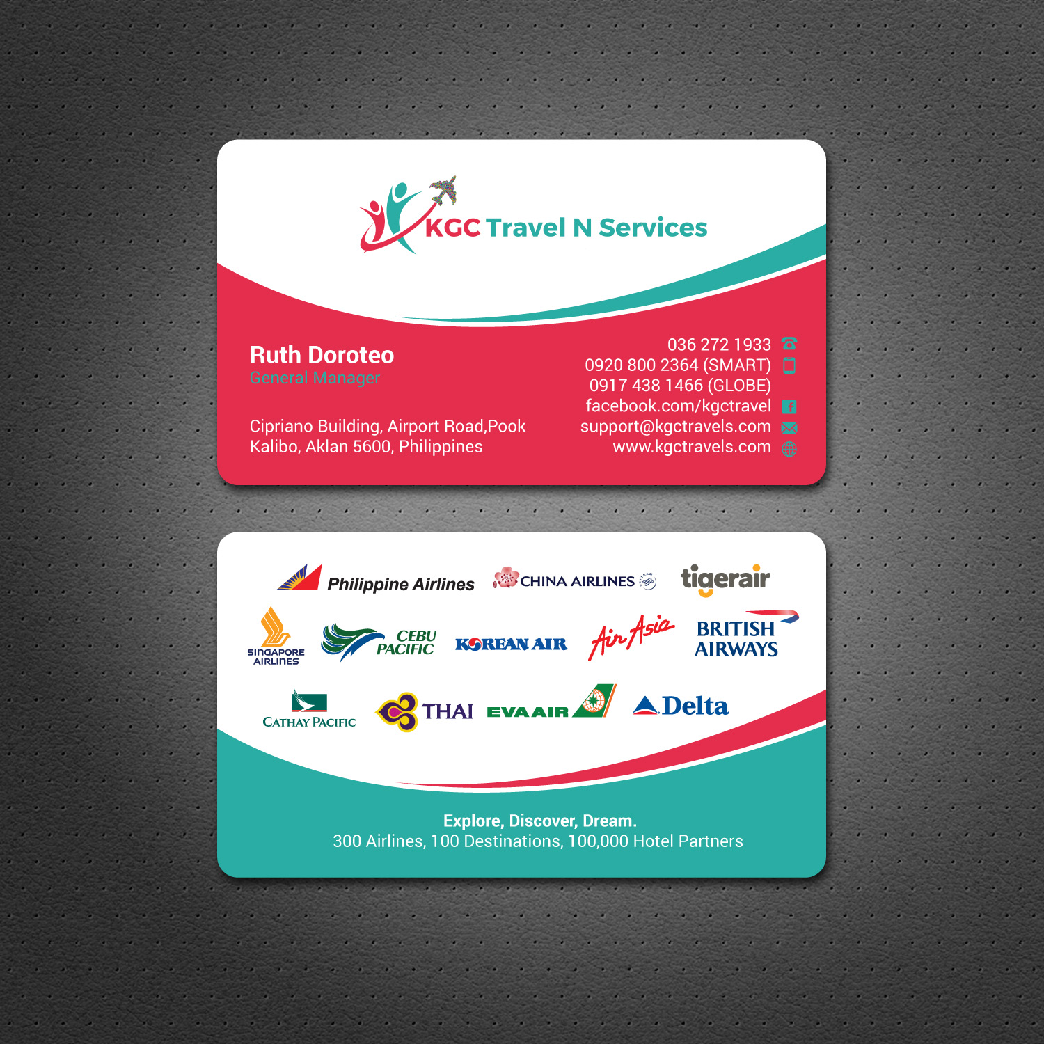 Business Card Design by Dezero for KGC TRAVEL N SERVICES | Design #12356012