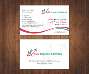Business Card Design by Stylez Designz for KGC TRAVEL N SERVICES | Design: #12366649