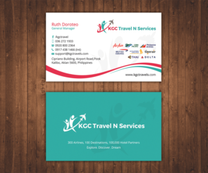 Business Card Design by Stylez Designz for KGC TRAVEL N SERVICES | Design: #12366650