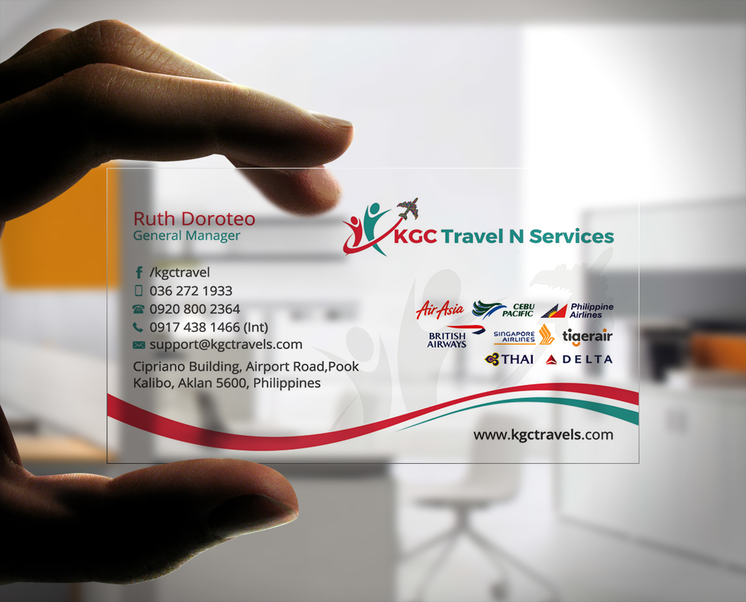 Business Card Design by Stylez Designz for KGC TRAVEL N SERVICES | Design #12366651