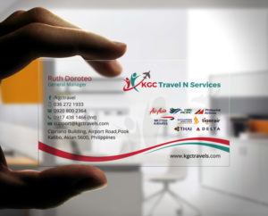 Business Card Design by Stylez Designz for KGC TRAVEL N SERVICES | Design: #12366651