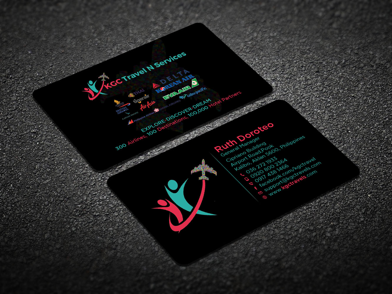 Business Card Design by Verified artistry (Design garden) for KGC TRAVEL N SERVICES | Design #12363070