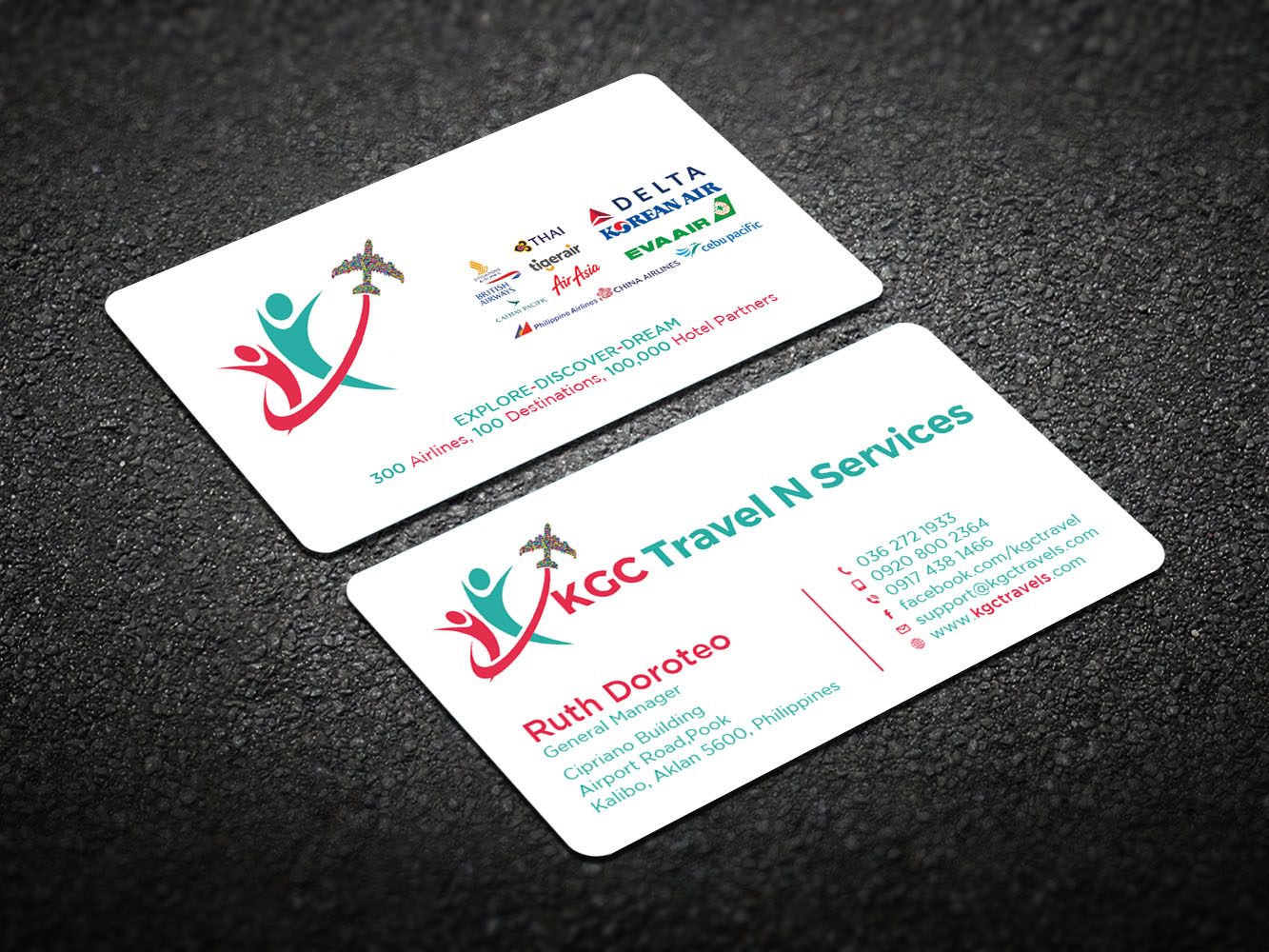 Business Card Design by Verified artistry (Design garden) for KGC TRAVEL N SERVICES | Design #12363071