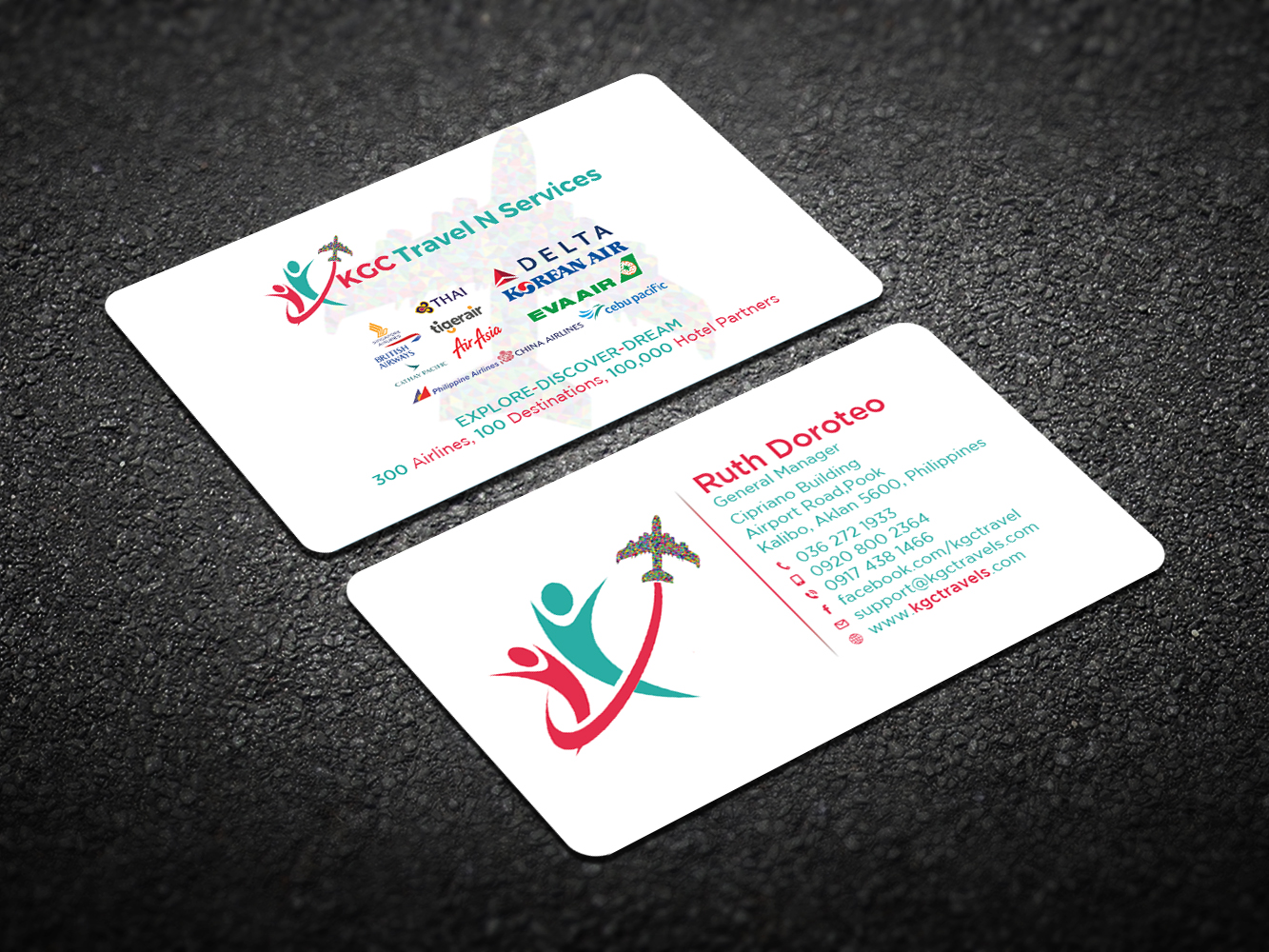 Business Card Design by Verified artistry (Design garden) for KGC TRAVEL N SERVICES | Design #12363072