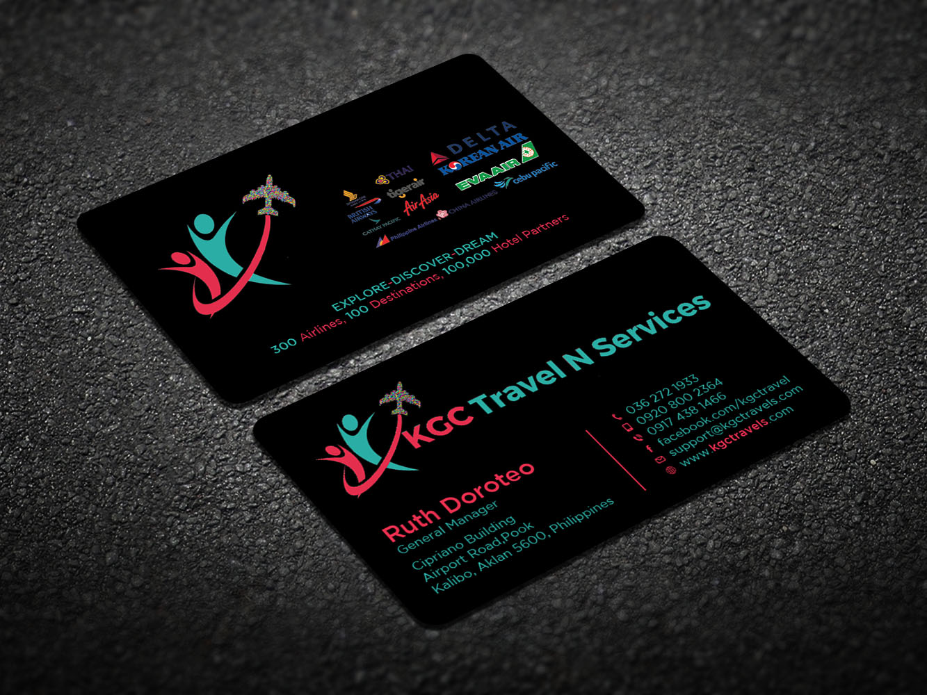 Business Card Design by Verified artistry (Design garden) for KGC TRAVEL N SERVICES | Design #12363075