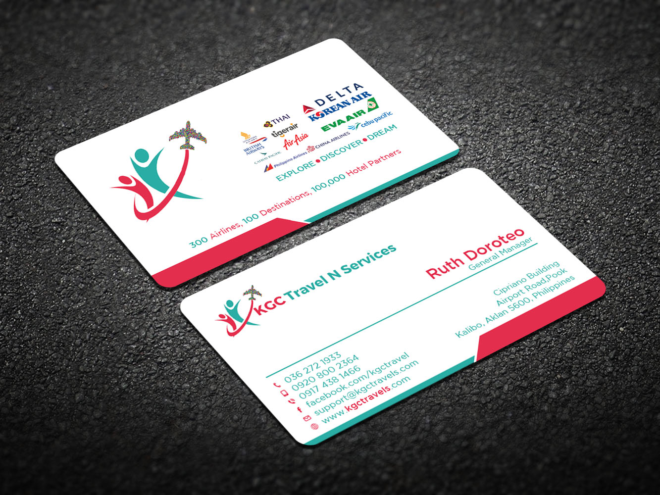 Diseño de Tarjeta de Presentación por Verified artistry (Design garden) para KGC TRAVEL N SERVICES | Diseño #12363078