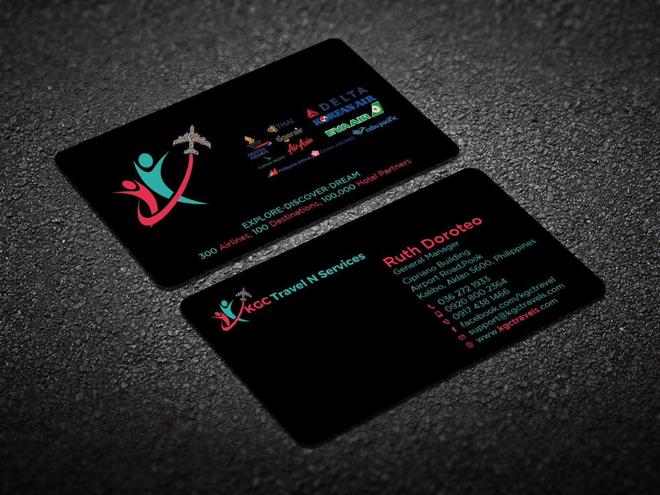 Diseño de Tarjeta de Presentación por Verified artistry (Design garden) para KGC TRAVEL N SERVICES | Diseño #12363082