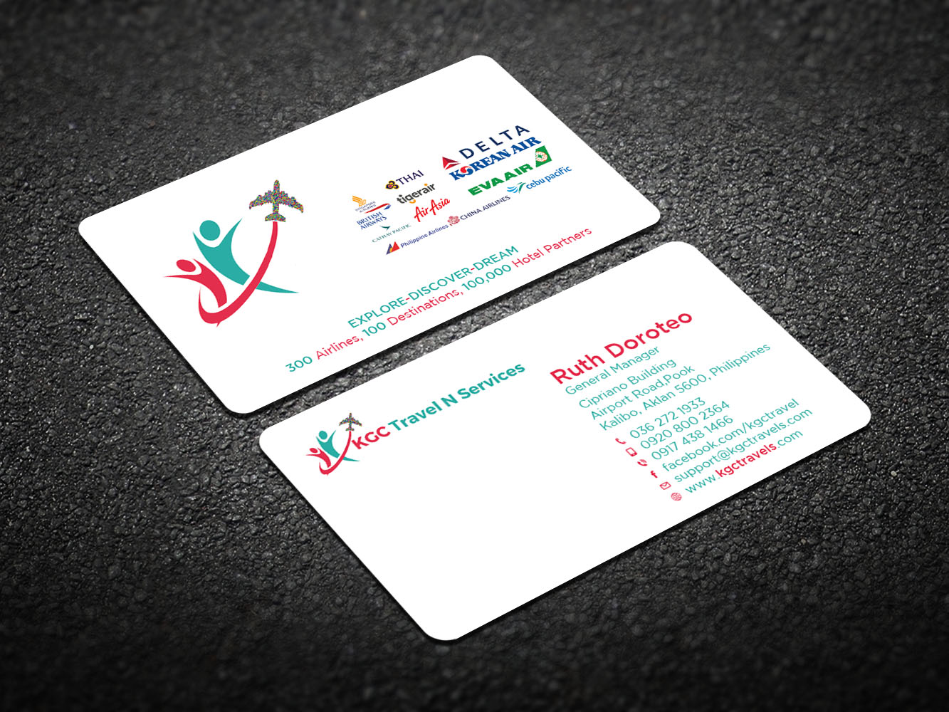 Business Card Design by Verified artistry (Design garden) for KGC TRAVEL N SERVICES | Design #12363083