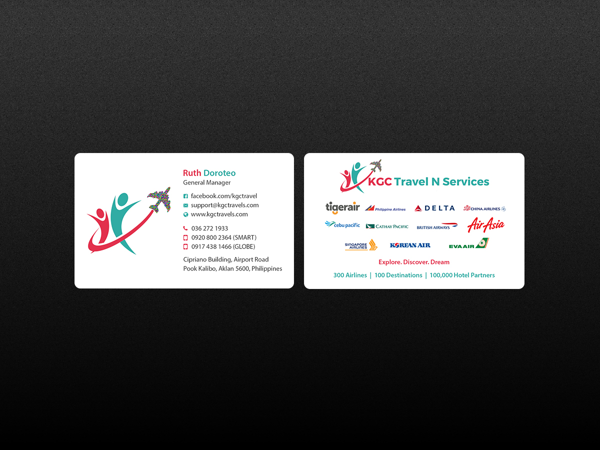 Diseño de Tarjeta de Presentación por Creations Box 2015 para KGC TRAVEL N SERVICES | Diseño #12354019