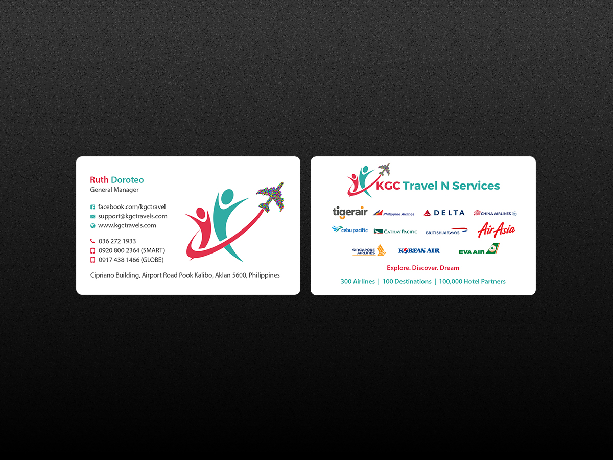 Business Card Design by Creations Box 2015 for KGC TRAVEL N SERVICES | Design #12354020