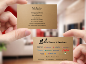Business Card Design by Creations Box 2015 for KGC TRAVEL N SERVICES | Design: #12354021