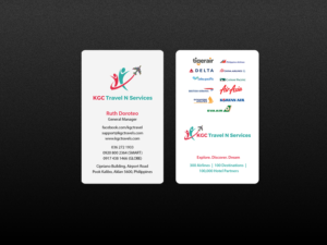 Business Card Design by Creations Box 2015 for KGC TRAVEL N SERVICES | Design: #12354022