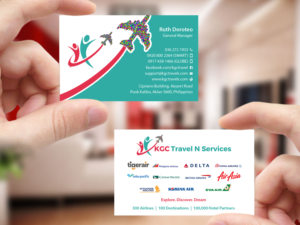 Business Card Design by Creations Box 2015 for KGC TRAVEL N SERVICES | Design: #12354023