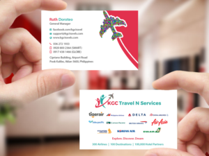 Business Card Design by Creations Box 2015 for KGC TRAVEL N SERVICES | Design: #12354024
