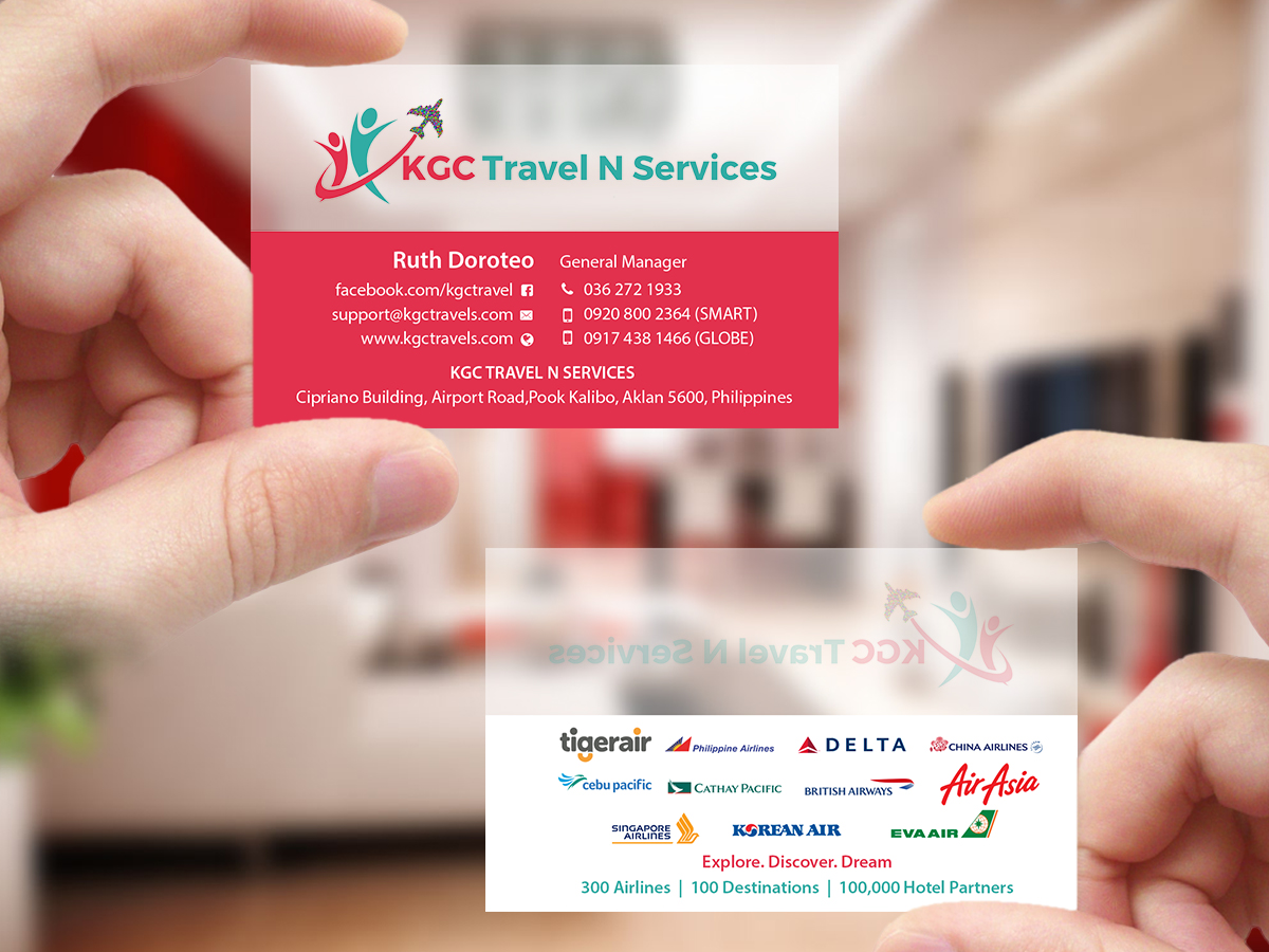 Diseño de Tarjeta de Presentación por Creations Box 2015 para KGC TRAVEL N SERVICES | Diseño #12354025