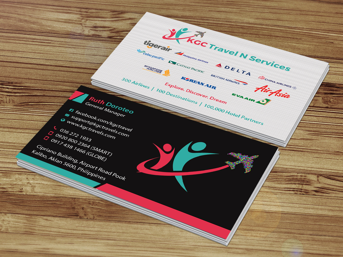 Business Card Design by Creations Box 2015 for KGC TRAVEL N SERVICES | Design #12354026
