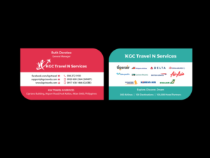 Business Card Design by Creations Box 2015 for KGC TRAVEL N SERVICES | Design: #12354030