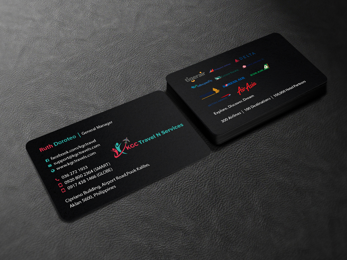 Business Card Design by Creations Box 2015 for KGC TRAVEL N SERVICES | Design #12354035
