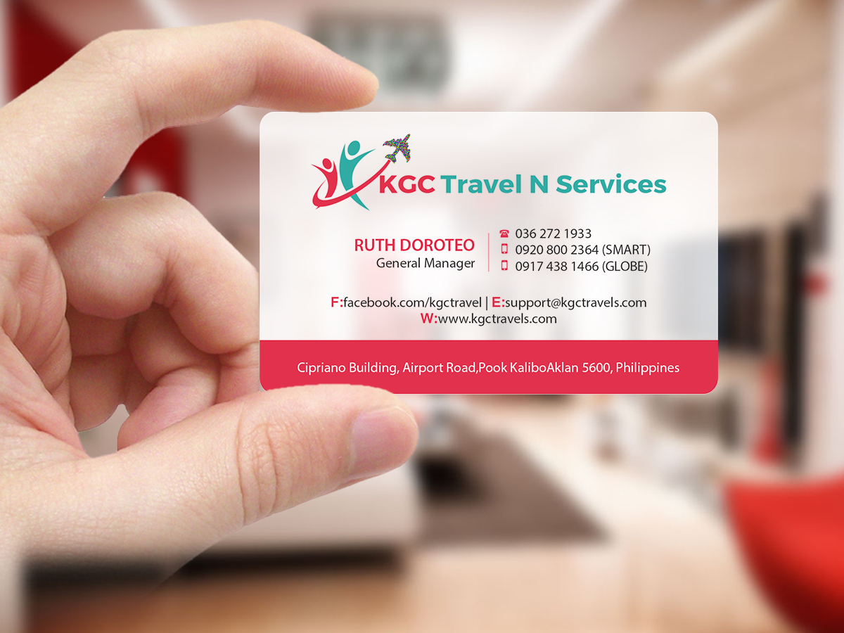 Diseño de Tarjeta de Presentación por Creations Box 2015 para KGC TRAVEL N SERVICES | Diseño #12354983