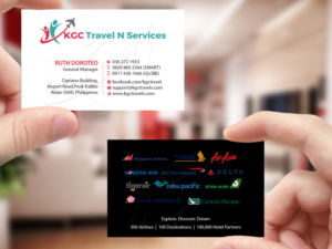 Business Card Design by Creations Box 2015 for KGC TRAVEL N SERVICES | Design: #12354985