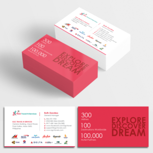 Business Card Design by Hsi Graphics for KGC TRAVEL N SERVICES | Design: #12360253