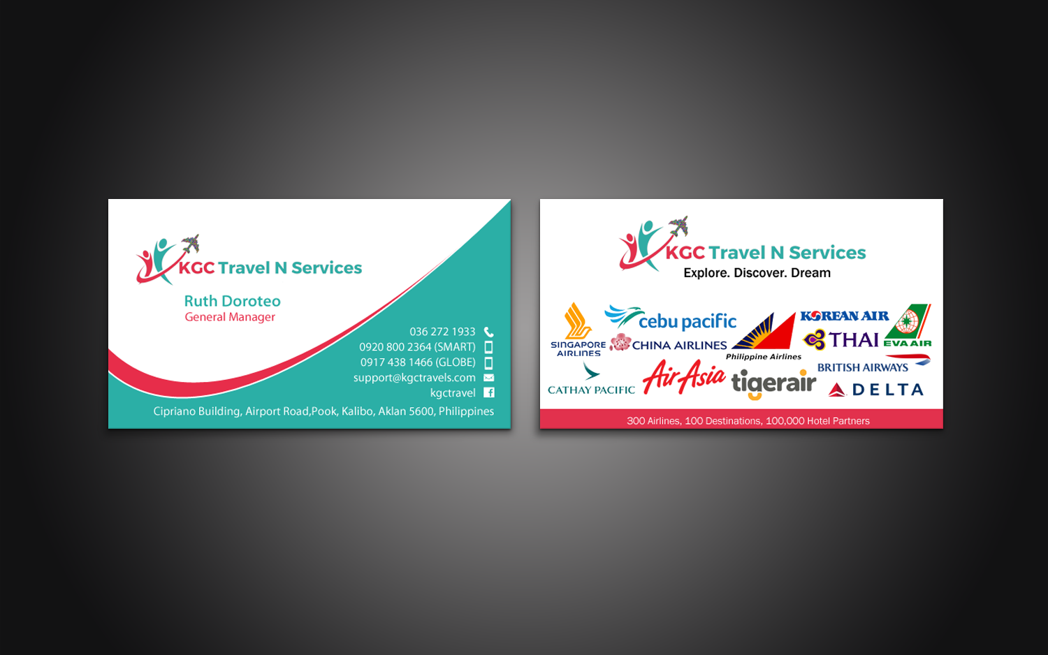 Business Card Design by chandrayaan.creative for KGC TRAVEL N SERVICES | Design #12350639