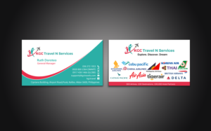 Business Card Design by chandrayaan.creative for KGC TRAVEL N SERVICES | Design: #12350639