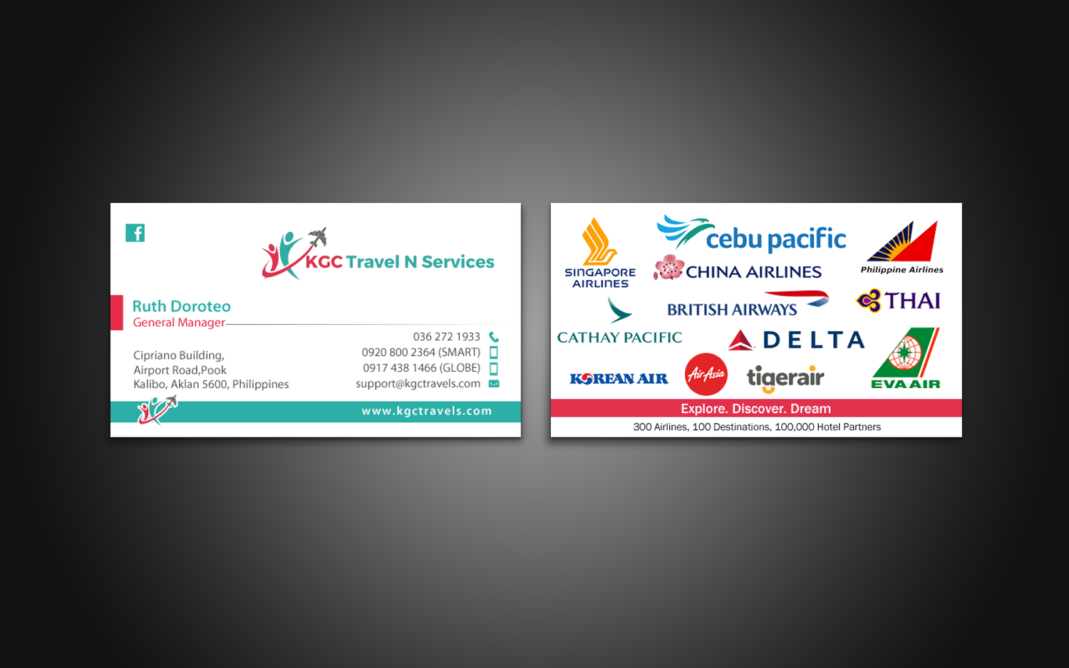 Business Card Design by chandrayaan.creative for KGC TRAVEL N SERVICES | Design #12350640