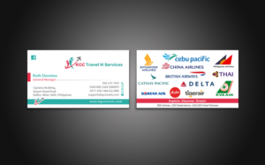 Business Card Design by chandrayaan.creative for KGC TRAVEL N SERVICES | Design: #12350640