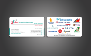 Business Card Design by chandrayaan.creative for KGC TRAVEL N SERVICES | Design: #12358227