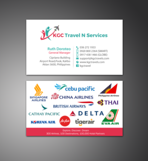Business Card Design by chandrayaan.creative for KGC TRAVEL N SERVICES | Design: #12358228