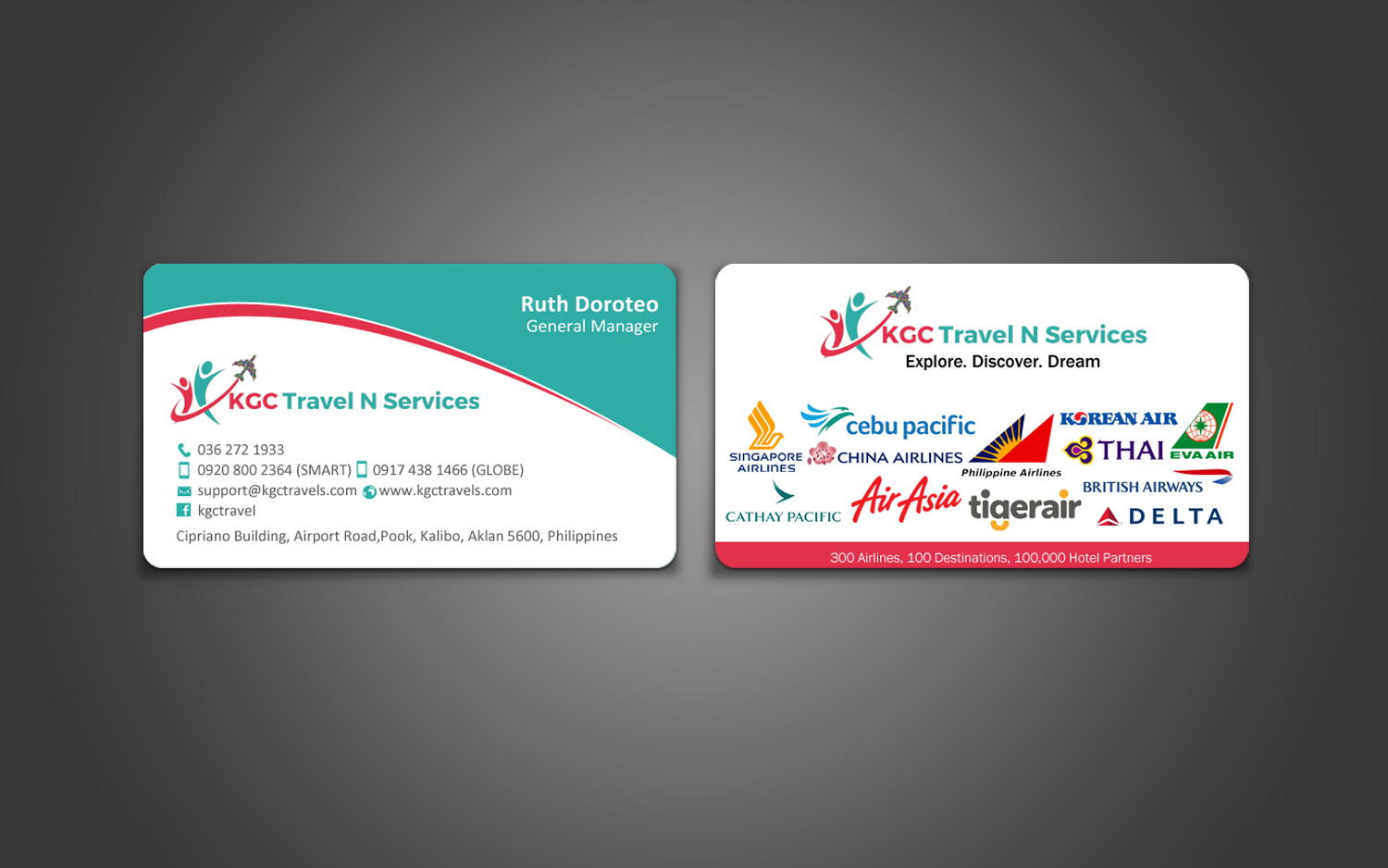 Business Card Design by chandrayaan.creative for KGC TRAVEL N SERVICES | Design #12358229