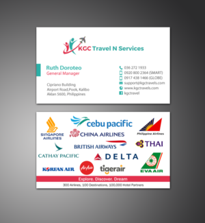 Business Card Design by chandrayaan.creative for KGC TRAVEL N SERVICES | Design: #12358231