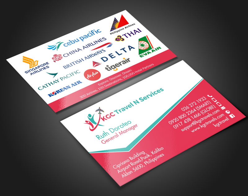 Business Card Design by chandrayaan.creative for KGC TRAVEL N SERVICES | Design #12358350