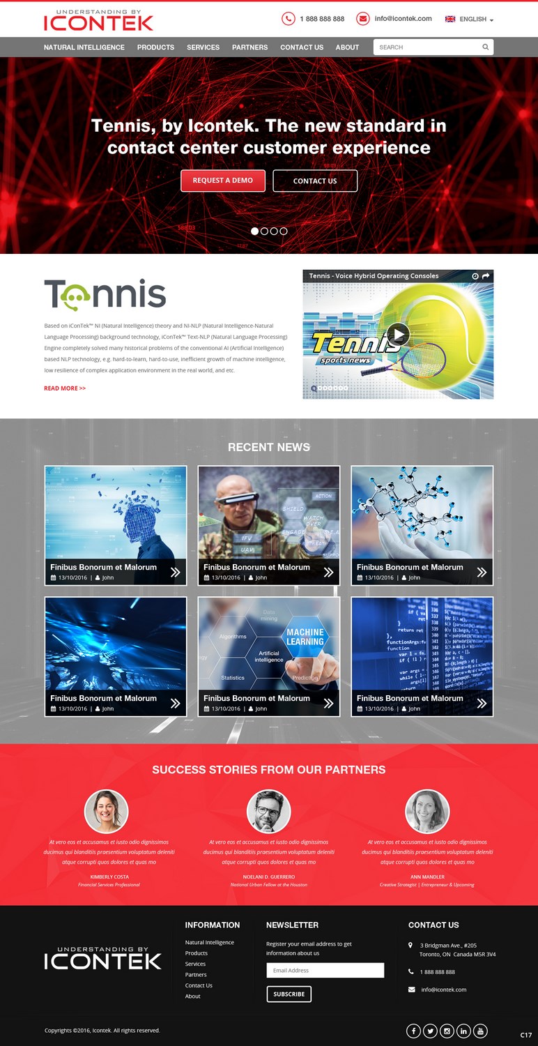 Wordpress Design by pb for Icontek | Design #12365125